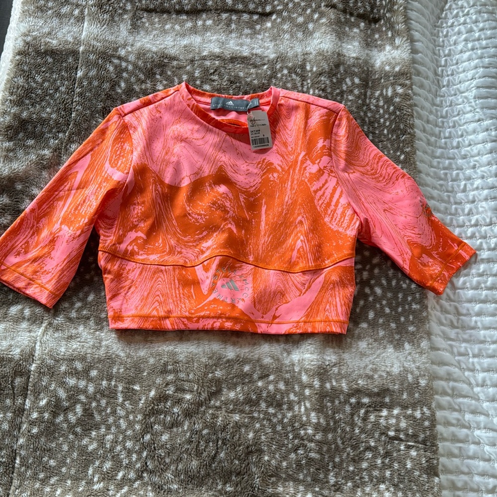 NWT Stella McCartney Adidas open back crop top in size small